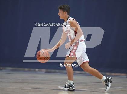 Thumbnail 1 in San Antonio Patriots HomeSchool vs Dallas HSAA (Aggieland Come and Take It Tip-Off) photogallery.