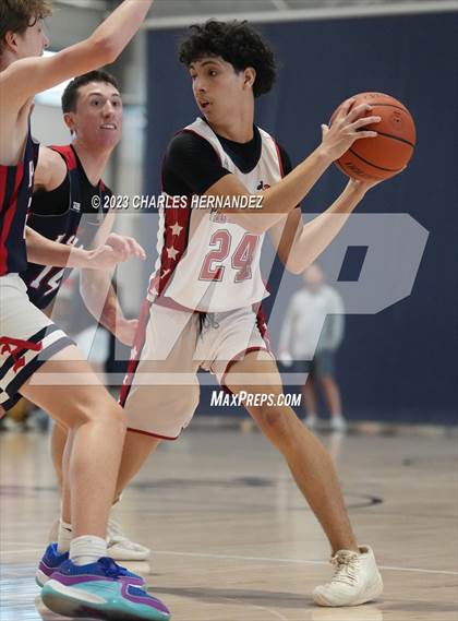 Thumbnail 1 in San Antonio Patriots HomeSchool vs Dallas HSAA (Aggieland Come and Take It Tip-Off) photogallery.