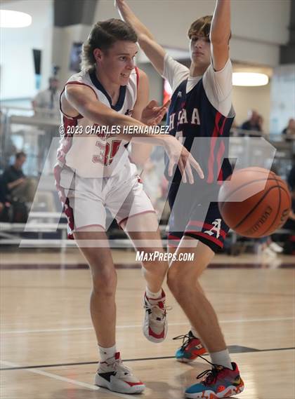 Thumbnail 1 in San Antonio Patriots HomeSchool vs Dallas HSAA (Aggieland Come and Take It Tip-Off) photogallery.