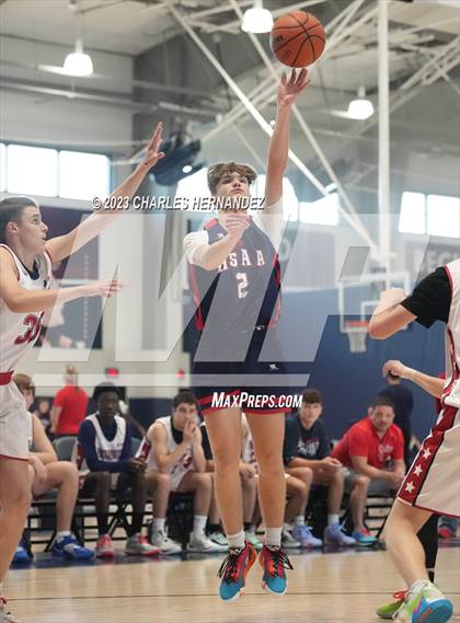 Thumbnail 2 in San Antonio Patriots HomeSchool vs Dallas HSAA (Aggieland Come and Take It Tip-Off) photogallery.