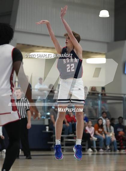 Thumbnail 1 in San Antonio Patriots HomeSchool vs Dallas HSAA (Aggieland Come and Take It Tip-Off) photogallery.