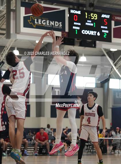 Thumbnail 3 in San Antonio Patriots HomeSchool vs Dallas HSAA (Aggieland Come and Take It Tip-Off) photogallery.