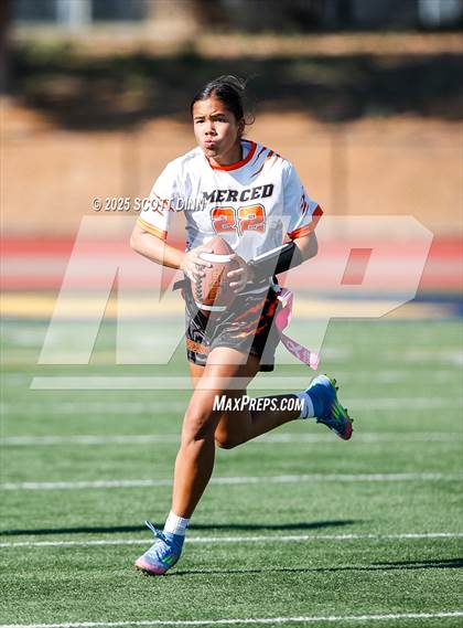Thumbnail 2 in Merced vs Milpitas (Milpitas Flag Football Invitational) photogallery.