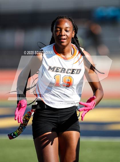 Thumbnail 2 in Merced vs Milpitas (Milpitas Flag Football Invitational) photogallery.