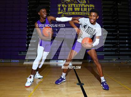 Thumbnail 3 in Lynwood Varsity Basketball Photo Shoot photogallery.