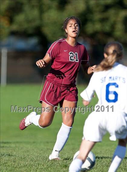 Thumbnail 3 in St. Mary's Academy vs Central Catholic  photogallery.