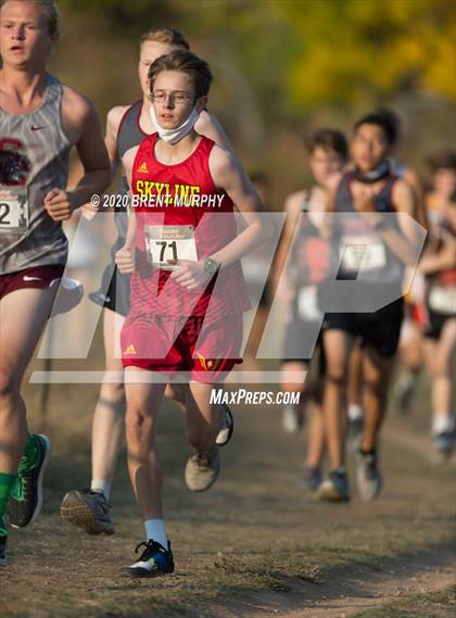 Thumbnail 1 in CHSAA Cross Country 4A Region 4 Boys photogallery.
