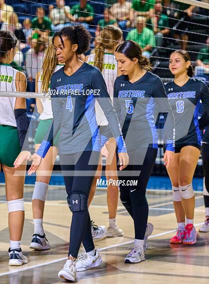 Thumbnail 2 in Stratford vs. Westside (UIL Volleyball 6A D2 Region 3 Bi-District) photogallery.