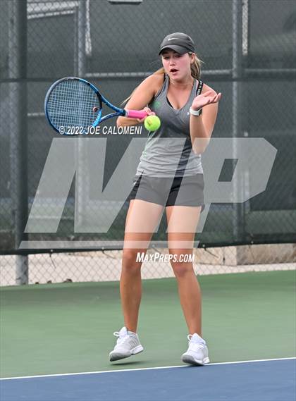 Thumbnail 2 in Peaster vs Wall (UIL 3A Girls Doubles State Finals) photogallery.