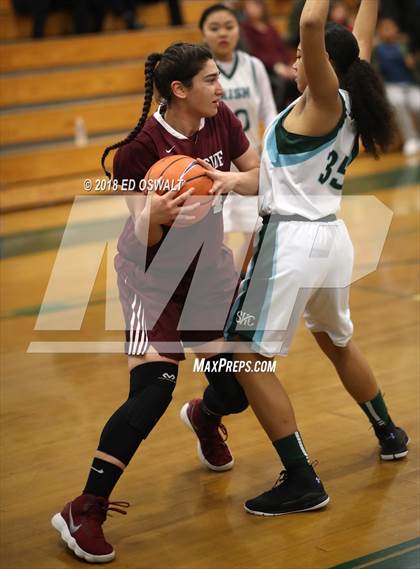 Thumbnail 2 in Eastside College Prep vs. Sacred Heart Cathedral Preparatory (Elite is Earned Showcase) photogallery.