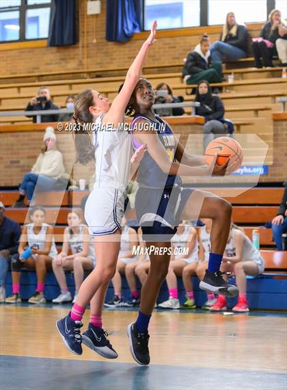 Thumbnail 2 in St. Jean Baptiste vs. Notre Dame of Manhattan (CHSAA Think Pink Event) photogallery.