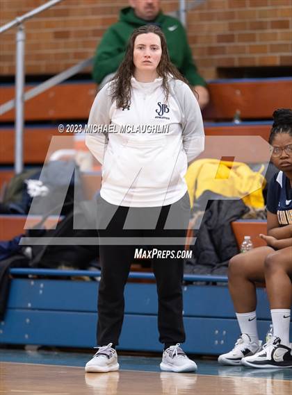 Thumbnail 2 in St. Jean Baptiste vs. Notre Dame of Manhattan (CHSAA Think Pink Event) photogallery.