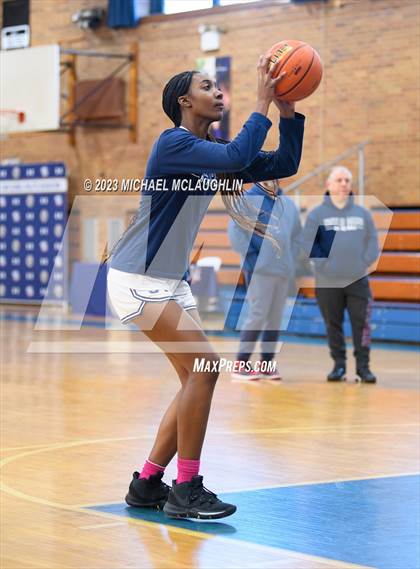 Thumbnail 1 in St. Jean Baptiste vs. Notre Dame of Manhattan (CHSAA Think Pink Event) photogallery.