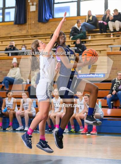 Thumbnail 3 in St. Jean Baptiste vs. Notre Dame of Manhattan (CHSAA Think Pink Event) photogallery.