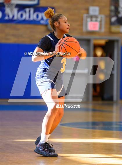 Thumbnail 1 in St. Jean Baptiste vs. Notre Dame of Manhattan (CHSAA Think Pink Event) photogallery.