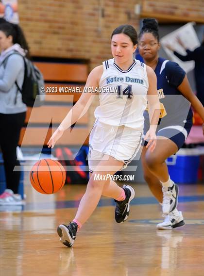 Thumbnail 1 in St. Jean Baptiste vs. Notre Dame of Manhattan (CHSAA Think Pink Event) photogallery.