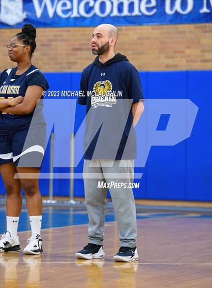 Thumbnail 2 in St. Jean Baptiste vs. Notre Dame of Manhattan (CHSAA Think Pink Event) photogallery.