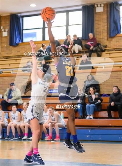 Thumbnail 2 in St. Jean Baptiste vs. Notre Dame of Manhattan (CHSAA Think Pink Event) photogallery.