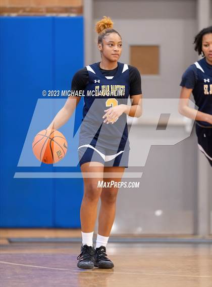 Thumbnail 1 in St. Jean Baptiste vs. Notre Dame of Manhattan (CHSAA Think Pink Event) photogallery.