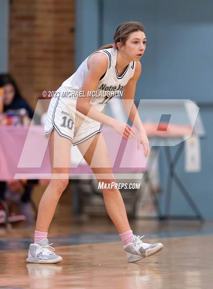 Thumbnail 1 in St. Jean Baptiste vs. Notre Dame of Manhattan (CHSAA Think Pink Event) photogallery.