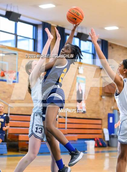 Thumbnail 3 in St. Jean Baptiste vs. Notre Dame of Manhattan (CHSAA Think Pink Event) photogallery.