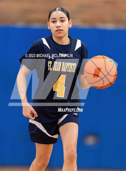 Thumbnail 2 in St. Jean Baptiste vs. Notre Dame of Manhattan (CHSAA Think Pink Event) photogallery.