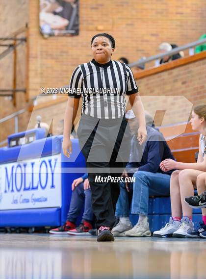 Thumbnail 3 in St. Jean Baptiste vs. Notre Dame of Manhattan (CHSAA Think Pink Event) photogallery.