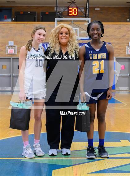 Thumbnail 3 in St. Jean Baptiste vs. Notre Dame of Manhattan (CHSAA Think Pink Event) photogallery.