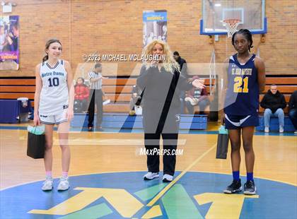 Thumbnail 1 in St. Jean Baptiste vs. Notre Dame of Manhattan (CHSAA Think Pink Event) photogallery.