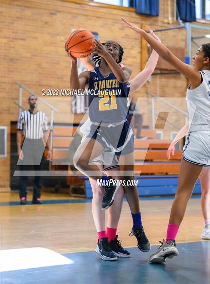 Thumbnail 1 in St. Jean Baptiste vs. Notre Dame of Manhattan (CHSAA Think Pink Event) photogallery.