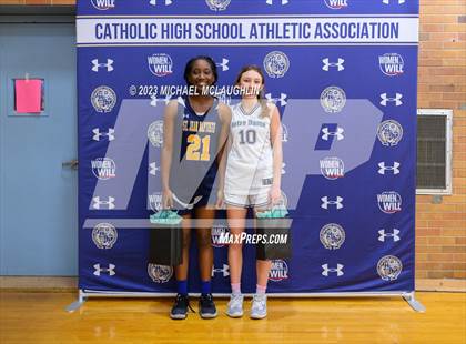 Thumbnail 1 in St. Jean Baptiste vs. Notre Dame of Manhattan (CHSAA Think Pink Event) photogallery.