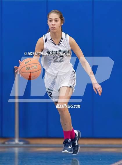 Thumbnail 2 in St. Jean Baptiste vs. Notre Dame of Manhattan (CHSAA Think Pink Event) photogallery.