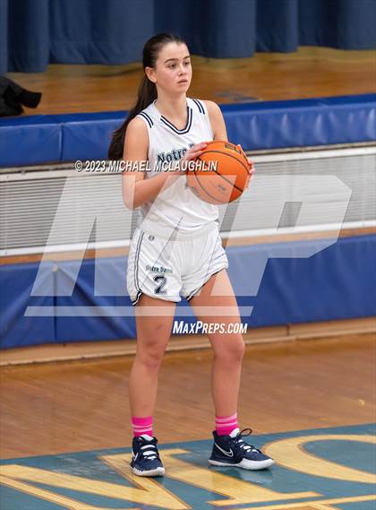Thumbnail 1 in St. Jean Baptiste vs. Notre Dame of Manhattan (CHSAA Think Pink Event) photogallery.