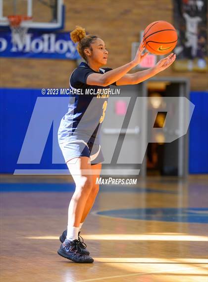 Thumbnail 2 in St. Jean Baptiste vs. Notre Dame of Manhattan (CHSAA Think Pink Event) photogallery.