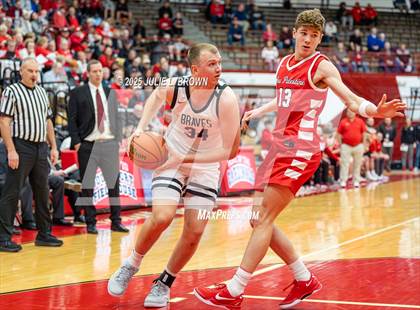 Thumbnail 1 in New Palestine vs. Brownstown Central (IHSAA 2A Southport Semi-state semi-final) photogallery.