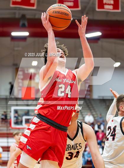 Thumbnail 1 in New Palestine vs. Brownstown Central (IHSAA 2A Southport Semi-state semi-final) photogallery.