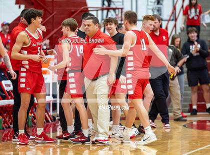 Thumbnail 2 in New Palestine vs. Brownstown Central (IHSAA 2A Southport Semi-state semi-final) photogallery.