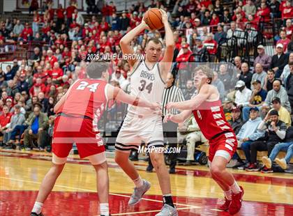 Thumbnail 3 in New Palestine vs. Brownstown Central (IHSAA 2A Southport Semi-state semi-final) photogallery.