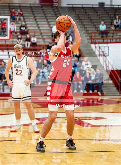 Thumbnail 3 in New Palestine vs. Brownstown Central (IHSAA 2A Southport Semi-state semi-final) photogallery.