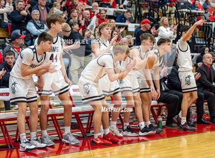 Thumbnail 1 in New Palestine vs. Brownstown Central (IHSAA 2A Southport Semi-state semi-final) photogallery.