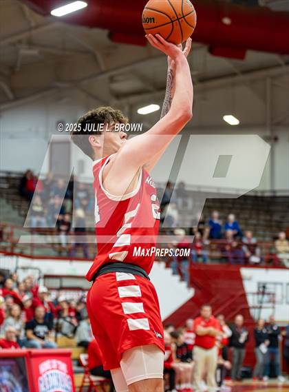 Thumbnail 3 in New Palestine vs. Brownstown Central (IHSAA 2A Southport Semi-state semi-final) photogallery.