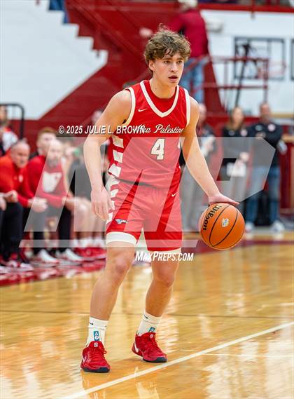 Thumbnail 1 in New Palestine vs. Brownstown Central (IHSAA 2A Southport Semi-state semi-final) photogallery.