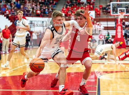 Thumbnail 1 in New Palestine vs. Brownstown Central (IHSAA 2A Southport Semi-state semi-final) photogallery.