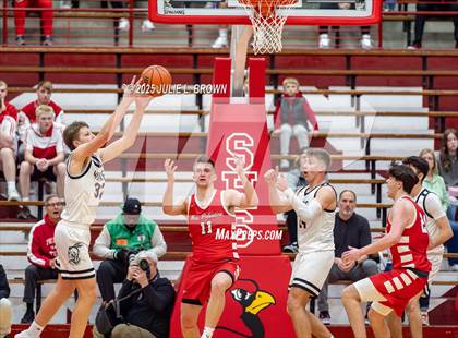 Thumbnail 2 in New Palestine vs. Brownstown Central (IHSAA 2A Southport Semi-state semi-final) photogallery.