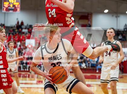 Thumbnail 3 in New Palestine vs. Brownstown Central (IHSAA 2A Southport Semi-state semi-final) photogallery.