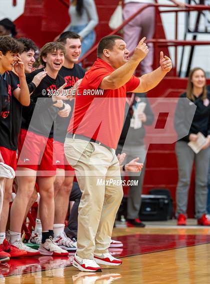 Thumbnail 2 in New Palestine vs. Brownstown Central (IHSAA 2A Southport Semi-state semi-final) photogallery.