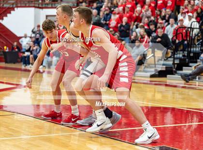 Thumbnail 1 in New Palestine vs. Brownstown Central (IHSAA 2A Southport Semi-state semi-final) photogallery.