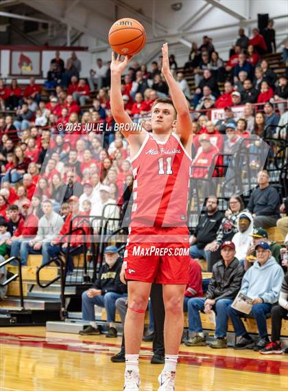 Thumbnail 2 in New Palestine vs. Brownstown Central (IHSAA 2A Southport Semi-state semi-final) photogallery.