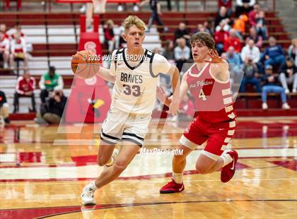 Thumbnail 2 in New Palestine vs. Brownstown Central (IHSAA 2A Southport Semi-state semi-final) photogallery.