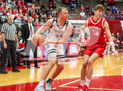 Thumbnail 2 in New Palestine vs. Brownstown Central (IHSAA 2A Southport Semi-state semi-final) photogallery.